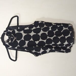 Zara Basic Cotton & Silk Blend Black and White Top Women's Size Large